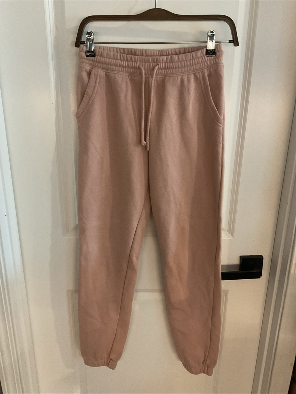 Divided by H&M - Drawstring Elastic Waist Joggers - Beige with Pink Tones - XS